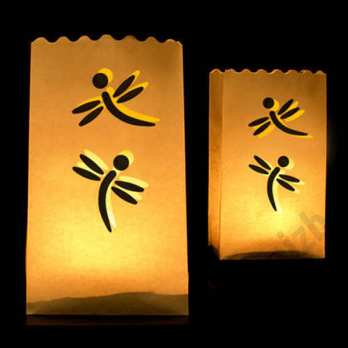 Dekorativní svítilny - papírové lucerny 15 x 27 x 9 cm (10 ks / bal)