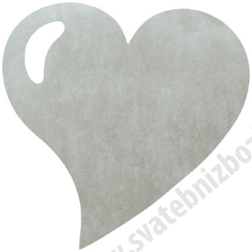 Svatební prostírání z vlizelínu - srdce 38x38cm - (50ks/bal)