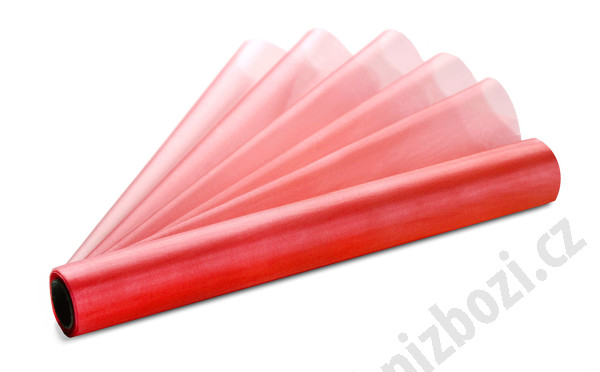 Organzový pás 36 cm - červená (9 m/rol)