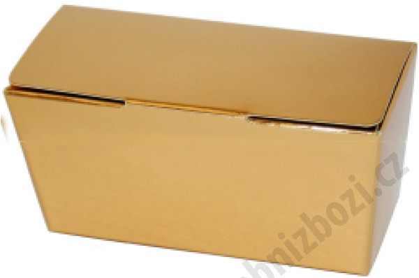 Luxusní krabičky na 125 g čokolády - zlatá (25 ks/bal)