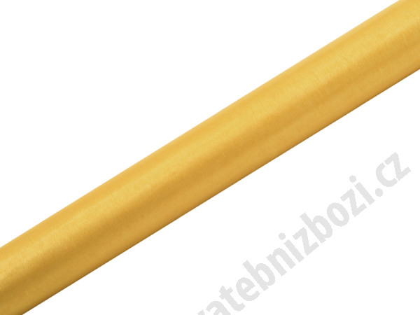 Organzový pás 36 cm - tmavě žlutá ( 9 m / rol )