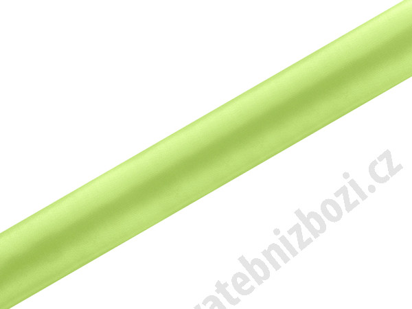 Saténový středový pás 36 cm - světle zelená ( 9 m / rol )