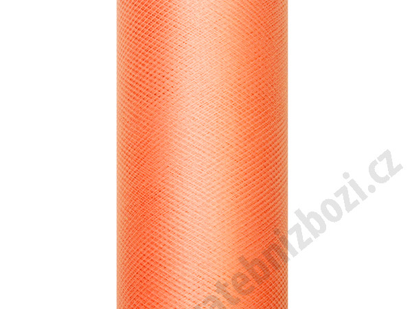 Svatební tyl, šíře 30 cm - oranžová ( 9 m / rol )