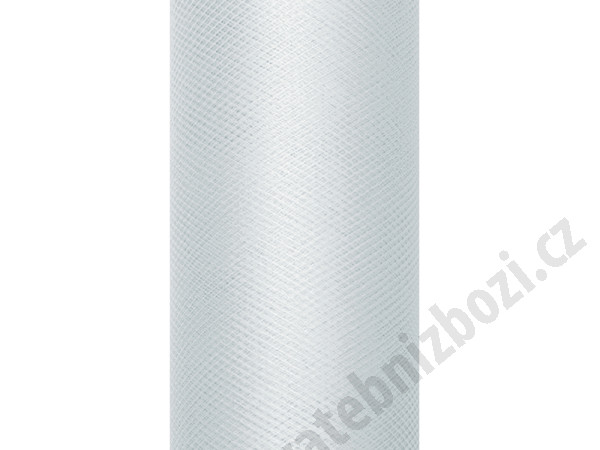 Svatební tyl, šíře 30 cm - stříbrná ( 9 m / rol )