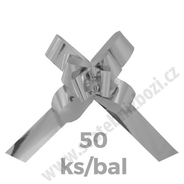 Stahovací mašle Basic 3/70 METAL - stříbrná (50 ks/bal)
