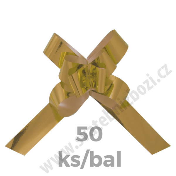 Stahovací mašle Basic 3/70 METAL - stř.zlatá (50 ks/bal)