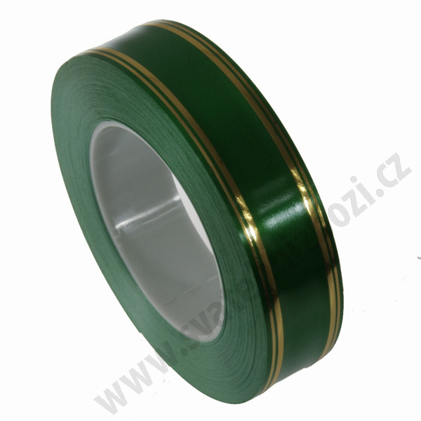Ozdobná stuha - 30 mm / 50 Yd GOLDLINE (1 ks) - tmavě zelená old