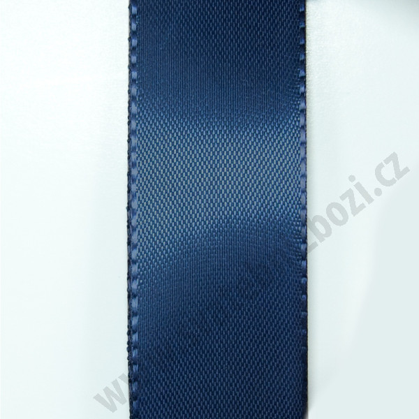 Taftová stuha - tmavá modrá (25 mm, 50 m/rol)