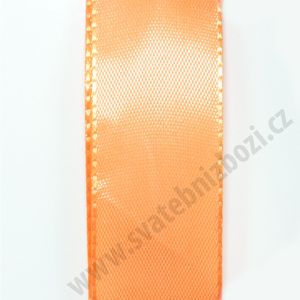 Taftová stuha - světlá oranžová (15 mm, 50 m/rol)