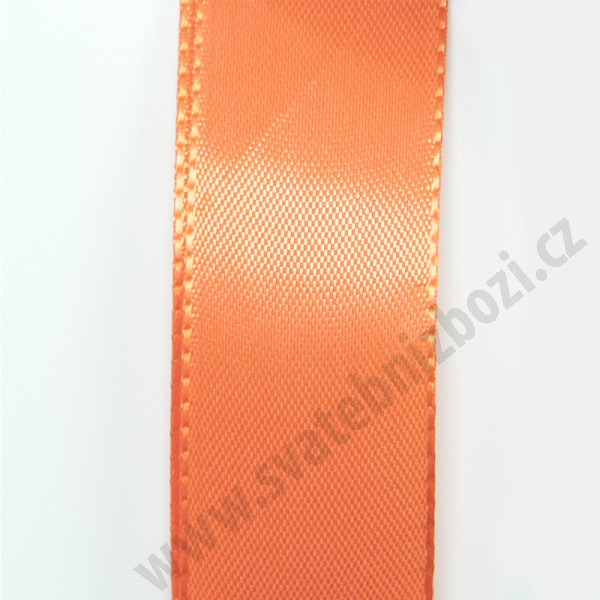 Taftová stuha - oranžová (25 mm, 50 m/rol)