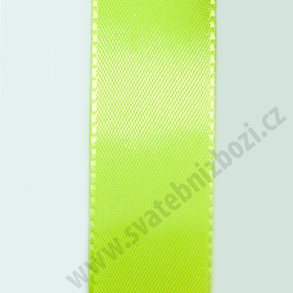 Taftová stuha - žlutozelená (25 mm, 50 m/rol)