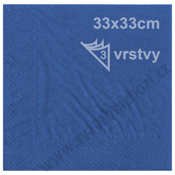 Svatební ubrousky 33x33cm - tmavě modrá  (20ks/bal)
