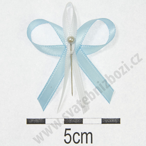 Svatební vývazek Ø 4,5 cm - světle modrá (1 ks)
