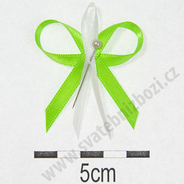 Svatební vývazek Ø 4,5 cm - světle zelená (1 ks)