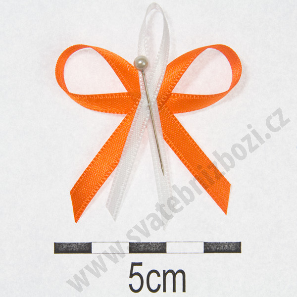 Svatební vývazky Ø 4,5cm - oranžová (10ks/bal)