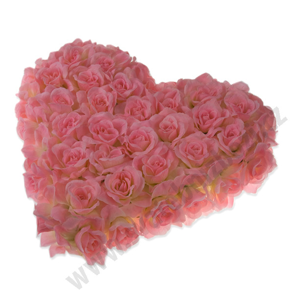 Svatební dekorace  SRDCE 55x55cm - růžová (1ks/bal)