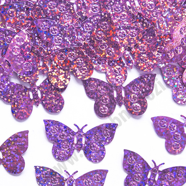 Vysekávané konfety Motýlek - růžová