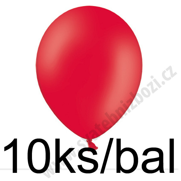 Balonek pastelový -  Ø30cm - červená (10 ks/bal)