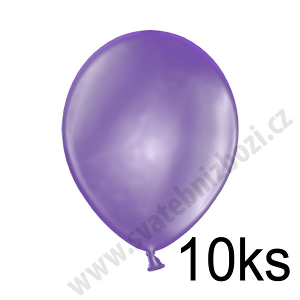 Balonek METALIK -  Ø25 cm - lila (10 ks/bal)