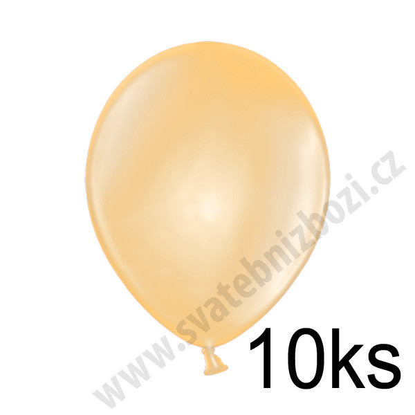 Balonek METALIK -  Ø25 cm - lososová (10 ks/bal)