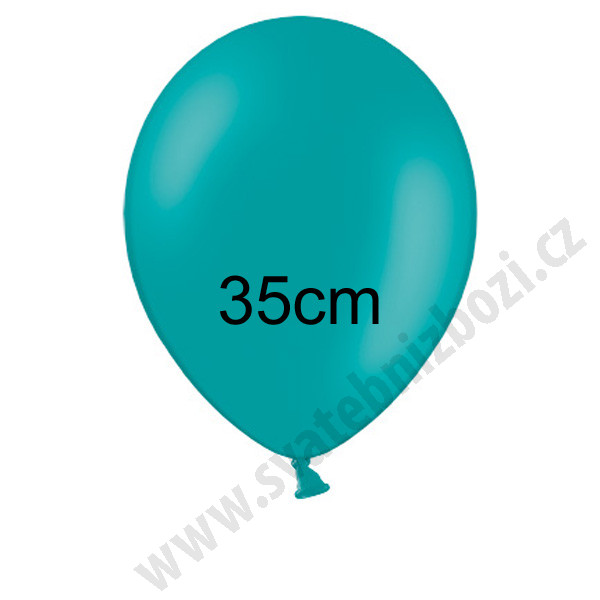 Balonek pastelový - Ø35 cm - tyrkys (100 ks/bal)