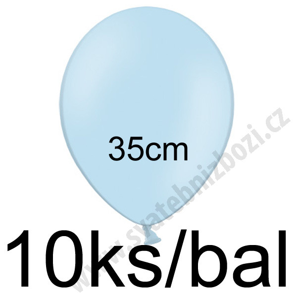 Balonek pastelový - Ø35 cm - světle modrá (10 ks/bal)