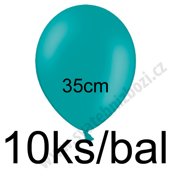 Balonek pastelový - Ø35 cm - tyrkys (10 ks/bal)