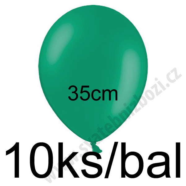 Balonek pastelový - Ø35 cm - zelená (10 ks/bal)