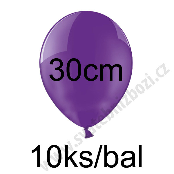 Balonek KRYSTAL - Ø30cm - fialová (10 ks/bal)