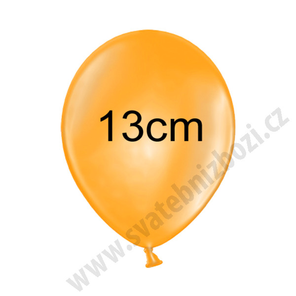 Balonek METALIK - Ø 13 cm - oranžová (1 ks)