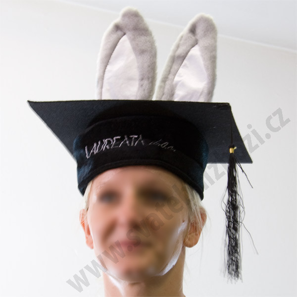 Studentský klobouk LAUREAT - černý (1ks/bal)