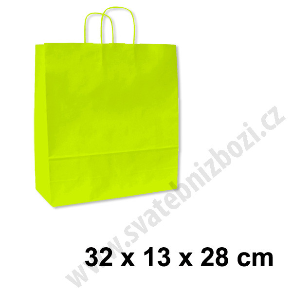 Papírová taška SPEKTRUM 26 x 11 x 34,5 cm  - zelená (10 ks/bal)