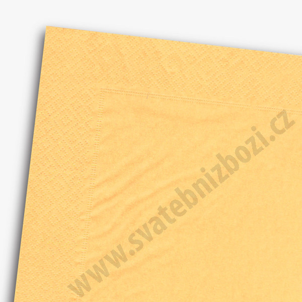 Ubrousky jednobarevné 33 x 33 cm - tmavě žlutá (20 ks/bal)