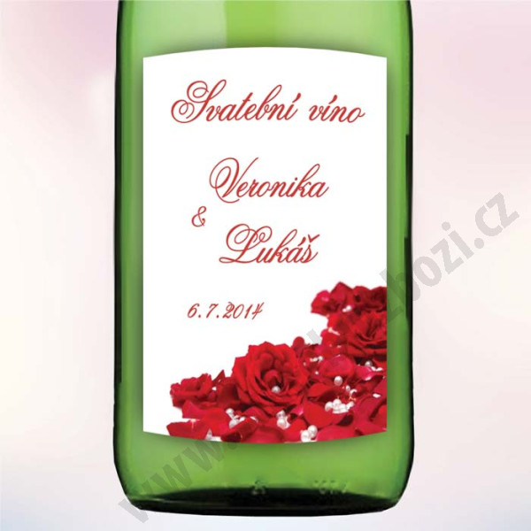 Svatební víno - Růže (1 ks)