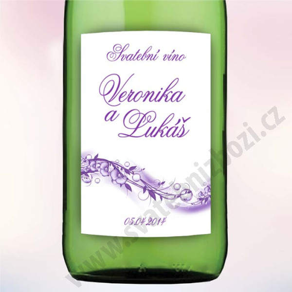 Svatební víno - Orchidej (1 ks)
