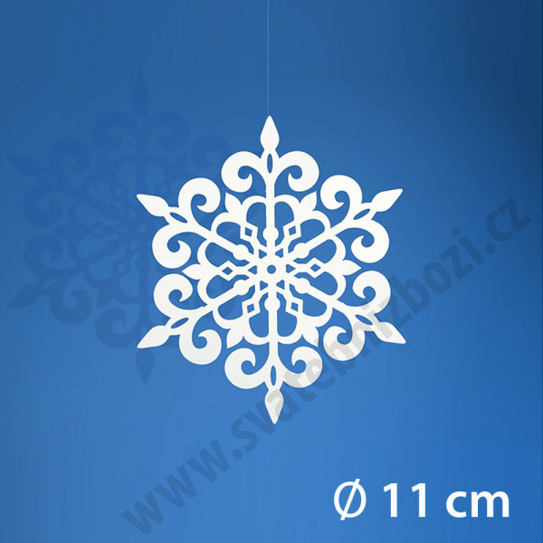 Vánoční dekorace z papíru - vločka Nastěnka  Ø 11 cm (10 ks/bal)