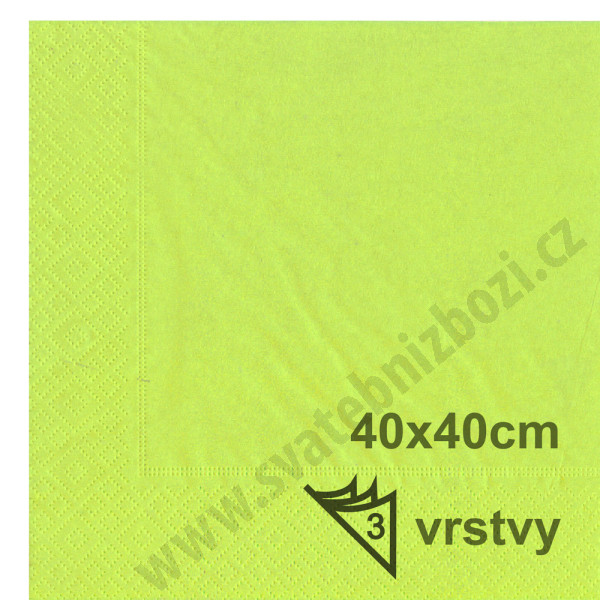 Ubrousky 40 x 40 cm - světle zelená (50 ks/bal)