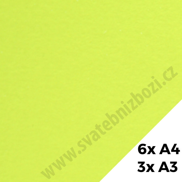 Sada luxusních papírů A4 a A3 - žlutá (9 ks/bal)