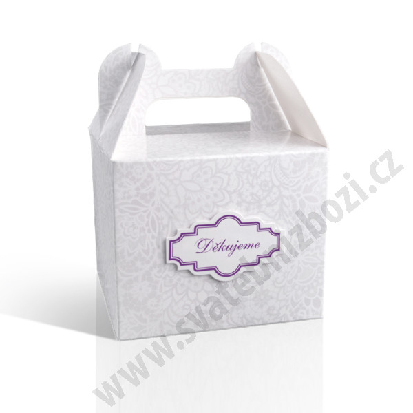 Krabička na výslužku - VALDŠTEJN - fialová ( 10 ks / bal )