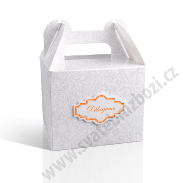 Krabička na výslužku - VALDŠTEJN - oranžová ( 10 ks / bal )