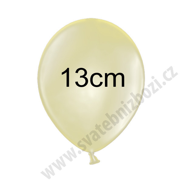 Balonek METALIK - Ø 13 cm - krémová (1 ks)