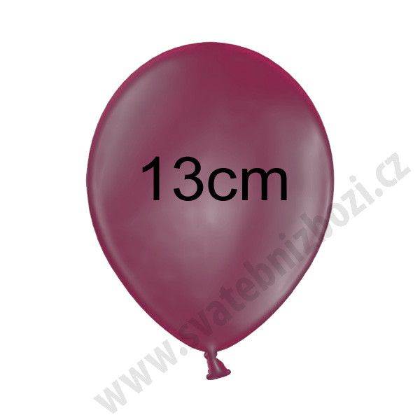 Balonek METALIK - Ø 13 cm - bordó (1 ks)