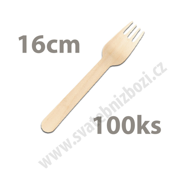 Vidlička ze dřeva 16 cm (100 ks/bal)