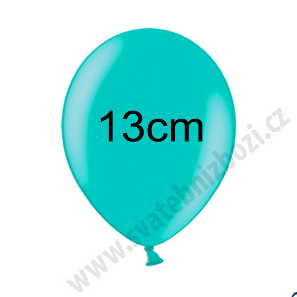 Balonek METALIK - Ø 13 cm - tyrkysová (1 ks)