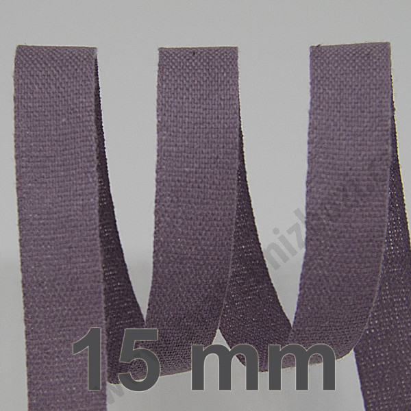 Bavlněná stuha - Cordula 15 mm - levandule 263 (20 m)