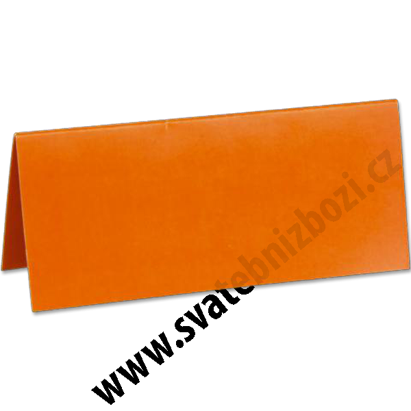 Jmenovka na svatební stůl 7,5x3,5cm - oranžová (10ks/bal)