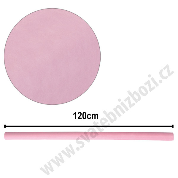 Vlizelin dekorační na stoly, ubrus - 120cm - růžová (10 m/rol)