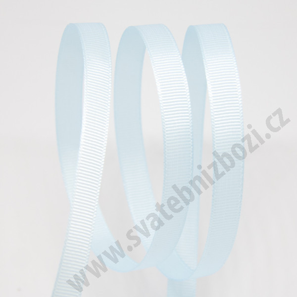 Rypsová stuha - 10 mm - světle modrá (25 m)