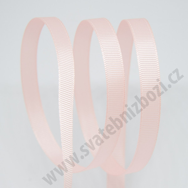Rypsová stuha - 10 mm - růžová (25 m)