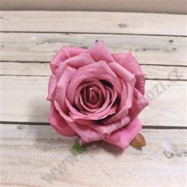 Květ růže tmavá růžová, 12 ks  MO-371211-33